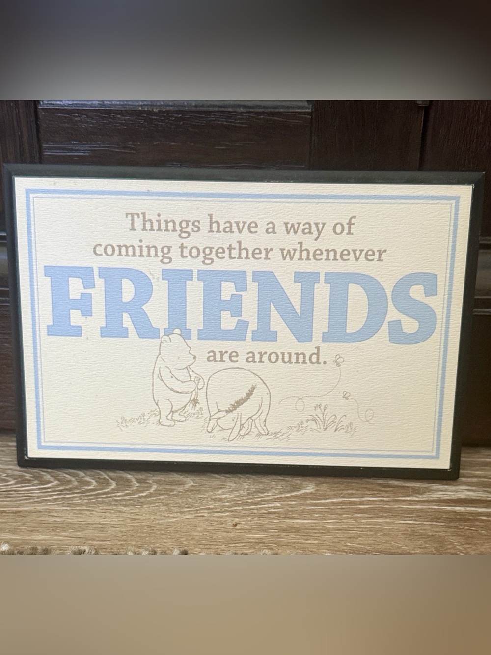 New Hallmark Disney Winnie The Pooh Eeyore Sketch Wood Wall Plaque NWOT